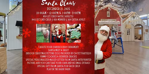 Santa Christmas Party with Petting Zoo