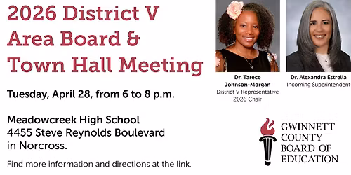 2026 District V Area Board and Town Hall Meeting