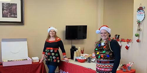 Ugly Sweaters, Free Coffee And Cookies