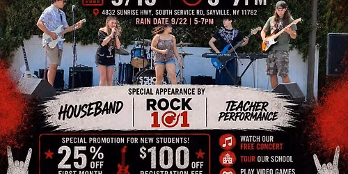 School of Rock Sayville Open House and End of Season Party
