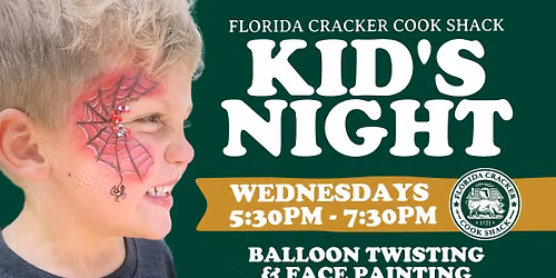 Kid's Night at Florida Cracker Cook Shack 