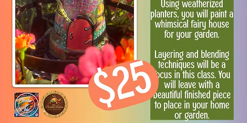 Fairy House Painting on Terra Cotta Pots