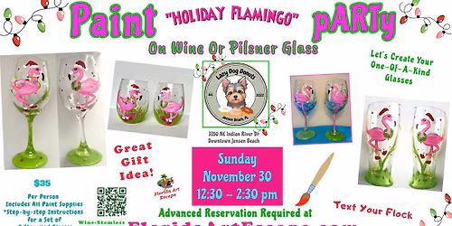 Paint of Wine\/Pilsner Glass pARTy\ud83c\udfa8\ud83c\udf77Sun, Nov 30 @12:30 pm at Lazy Dog Donuts Cafe