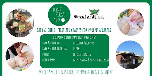 Gresford (LL12) -Baby & Child First Aid for Parents\/Carers (2 hours)