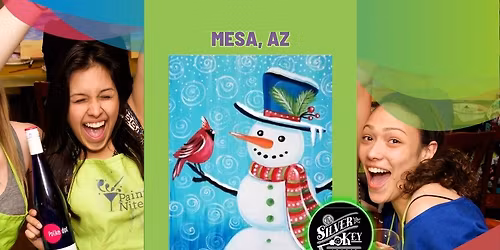 Snowman and Cardinal Paint and Sip Night \ud83c\udfa8\u2603\ufe0f