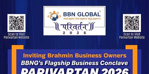 BBN Pune Parivartan 2026 - A Global Conference for Brahman Business Owners and Professionals 
