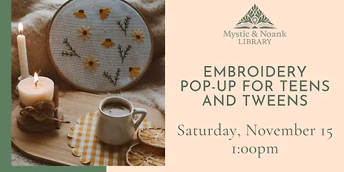 Embroidery Pop-up for Teens and Tweens