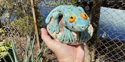 Clay Geckos on Rocks Art Class