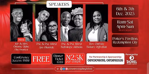 POWER COUPLE GLOBAL CONFERENCE & DINNER