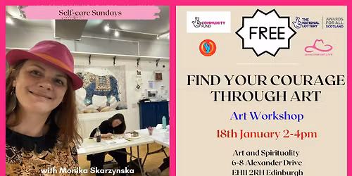 18th January FREE workshop FIND YOUR COURAGE THROUGH ART