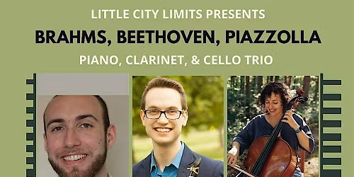 Evening of Chamber Music with piano, clarinet, and cello