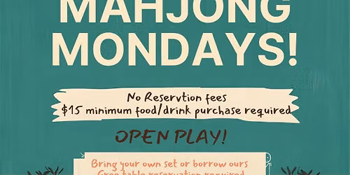 Mahjong Mondays - Open Play