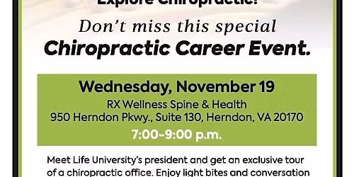 Soar with Us: Chiropractic Career Night at RxWellness Spine & Health