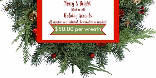 Merry & Bright Evergreen Wreath 