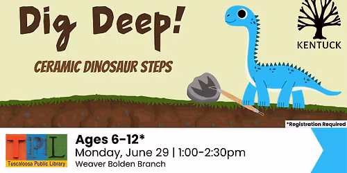 Dig Deep! Ceramic Dinosaur Steps