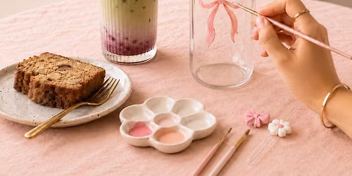 Paint, Snack N Sip - Glass Iced Coffee Jar