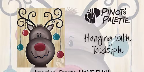 $30 Hanging with Rudolph Family Painting