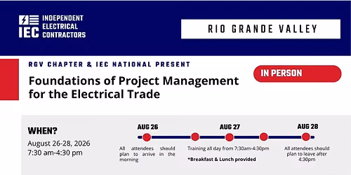 Foundations of Project Management for the Electrical Trade