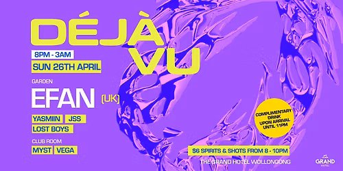 DEJAVU With EFAN - Anzac Day Party