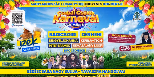 \ud83c\udf89 CSABAI CS\u00dcL\u00d6K KARNEV\u00c1L 2026 - \ud83d\udd25 Magyarorsz\u00e1g egyik legnagyobb INGYENES bulija!\ud83c\udfb6\ud83c\udf7b