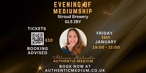 Evening of Mediumship with Allison Michaela, Authentic Medium