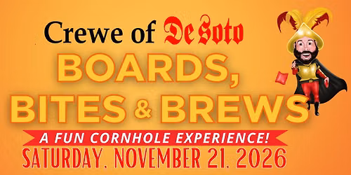 Crewe of De Soto Boards, Bites & Brews Cornhole Tournament 2026