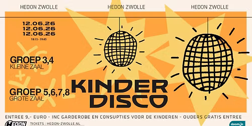 KINDERDISCO XS\/XXL | HEDON ZWOLLE