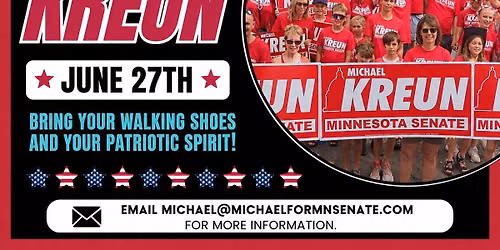 BLAINE PARADE!!! Walk with Senator Kreun! 