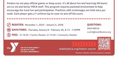 YOUTH INDOOR SOCCER PROGRAM \u2013 KINDERS