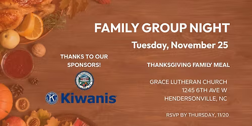 Family Group Night - Thanksgiving Family Meal