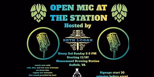 \ud83c\udfa4 Open Mic at The Station  Hosted by Seth Logan