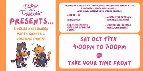 Singles Halloween Crafts + Costume  Party [Queer] [Ages 20-28]