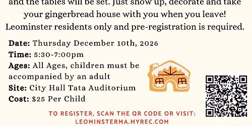 Family Gingerbread House Decorating (All ages)