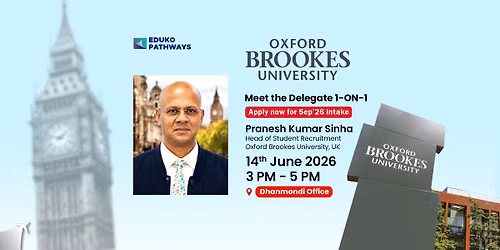 Oxford Brookes University \u2013 Meet the Delegate 1-ON-1