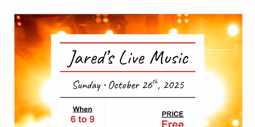 Jared\u2019s Live Music at the Centennial Park Gazebo