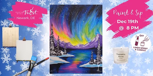 \ud83c\udfa8 Friday Paint & Sip \u2013 in Newark, DE - Blacklight Blizzard