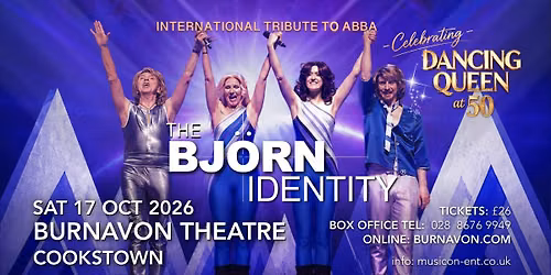 Burnavon Theatre, The Bjorn Identity \u2013 Celebrate 50 Years of Dancing Queen