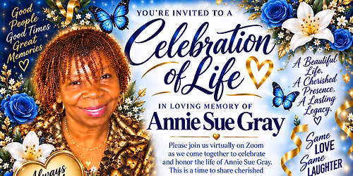 Celebration of Life: Annie Sue Gray