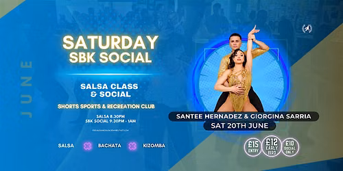 Saturday SBK Social: Salsa with Santee Hernadez & Giorgina Sarria