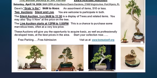 2026 Annual Auction: The Bonsai Society of SW Florida 