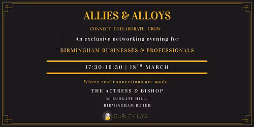 Allies & Alloys - Birmingham Networking Eve for Businesses & Professionals