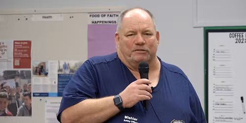 Mike Mishler with "Lighthouses and Ships of the Great Lakes"