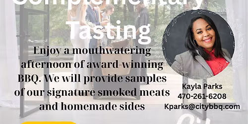 City Barbeque Catering Complementary Tasting
