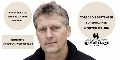 Foredrag med Morten Bruun (UDSOLGT)