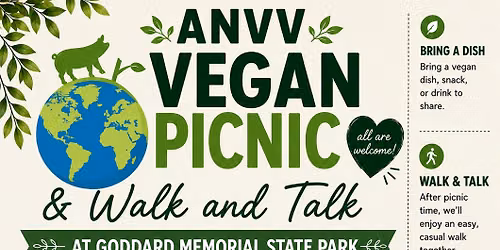 \ud83c\udf3f\u2600\ufe0f ANVV Vegan Picnic & Walk at Goddard Park \u2600\ufe0f\ud83c\udf3f