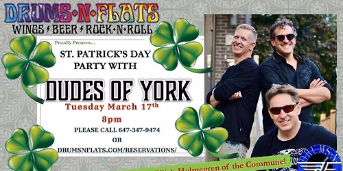 St. Patty\u2019s Rock Party at Drums &Flats