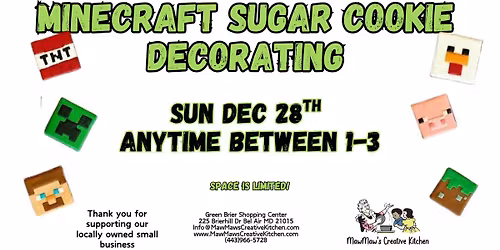 Minecraft Sugar Cookie Decorating
