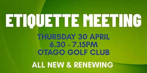 Dunedin Junior Golf Members Etiquette Meeting