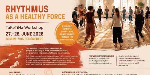 Berlin: Rhythmus als gesunde Kraft \u2013 TaKeTiNa Workshop