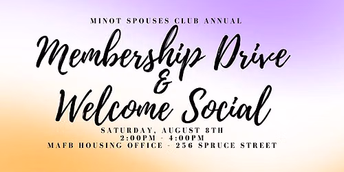 Membership Drive and Welcome Social